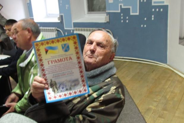 Василь Наконечний - одиніз найстарших калушан - учасників "Меморіалу" 