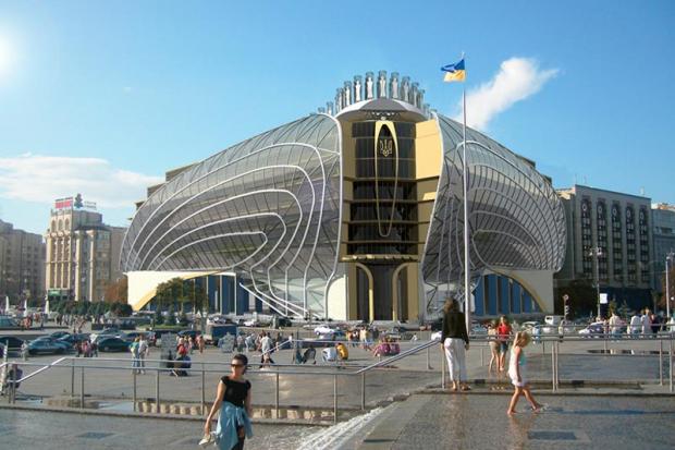 &laquo;Київ-Проект&raquo; опублікував ескіз будівлі, яку можуть спорудити замість згорілого Будинку Профспілок. Проект н