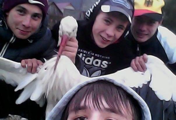 Хлопці тішилися світлинами з убитим бузьком | Фото: vk.com