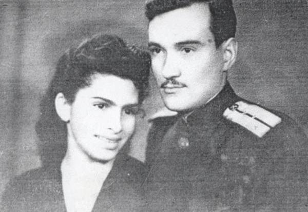  Євген Басюк у формі офіцера МГБ із дружиною Вірою | Фото: istpravda.com.ua