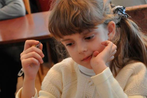 На чемпіонаті України з шахів дев&rsquo;ятирічна калушанка Анастасія Мокрецька посіла друге місце | Фото: Василь Мельник