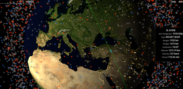 На сайті проекту можна подивитися орбіту кожного об&rsquo;єкта і його характеристики.