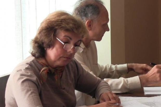 Марія Федоришин з правозахисником Вітаутасом Вайтекаускасом | Фото: Скрін з відео