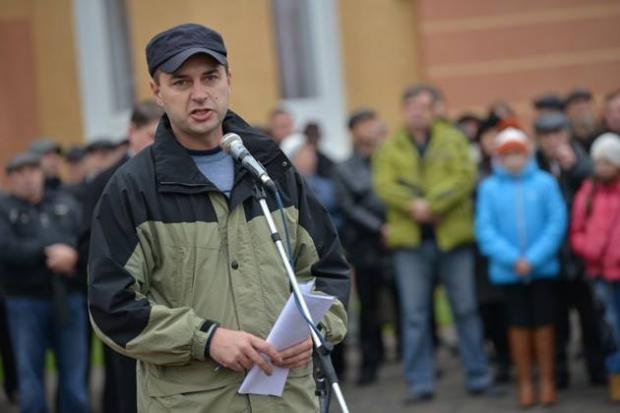 Віктор Павлів на першому мітингу Євромайдану у Калуші. 24 листопада 2013 року | Фото: Архів "Вікон"