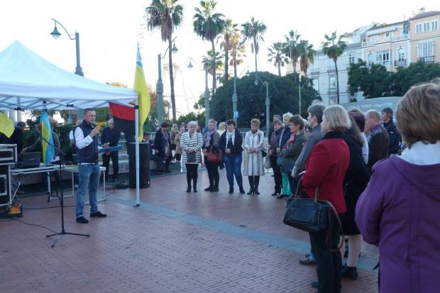 В іспанському місті Малага відбулося віче з нагоди другої річниці Майдану та вшанування пам'яті жертв голодомору в 