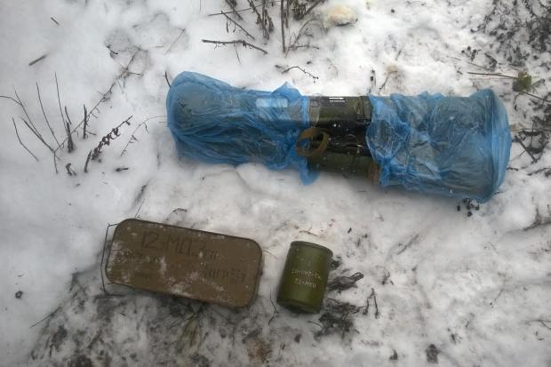 Бйці з Прикарпаття вилучили на Луганщині три гранатомети РПГ-26, протипіхотну міну ОЗМ-72 та набої калібру 12,7 мм