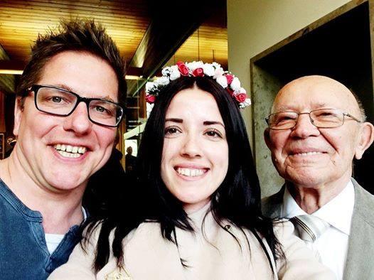 Учасники зустрічі мали нагоду познайомитись та поспілкуватись із зятем та внуком Степана Бандери | Фото: прес-служба Кал