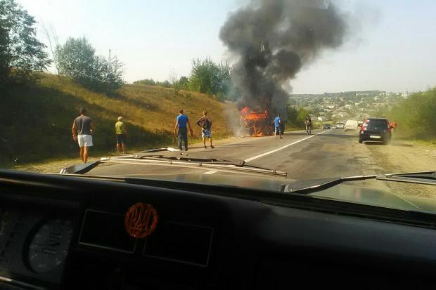 У селі Боднарів Калуського району горів "КамАЗ" | Фото: Калуський Формат