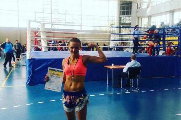 Людмила Пилипчак перемогла у фіналі Кубку України з тайського боксу | Фото: Людмила Пилипчак/Facebook