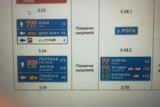 Знаки  вказуватимуть номер дороги по національній і міжнародній класифікації.
 | Фото: Олександр Кава