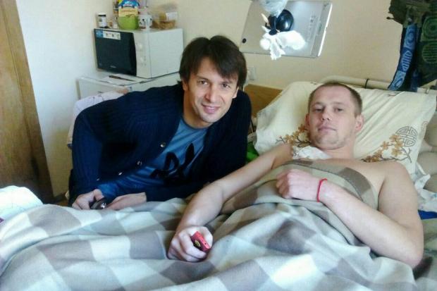 Два футболісти: Олександр Шовковський та Олег Івахнюк