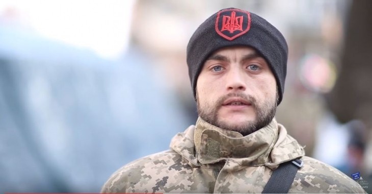 Відео знімалося в Івано-Франківську під час ходи пам&rsquo;яті за загиблими бійцями на Дебальцевському плацдармі