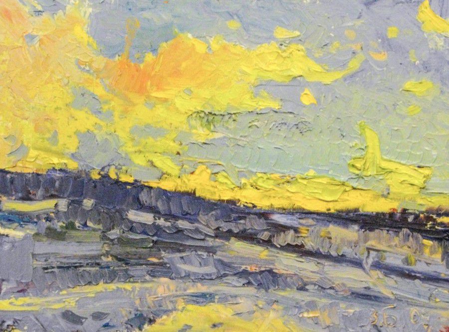 Художник, який малює бійців АТО, передав до фонду арт-галереї свої пейзажі