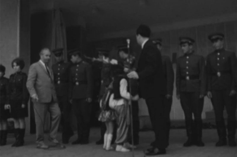 Урочистості на сцені у парку 1969 року, завод &ldquo;Промприлад&rdquo; та мотоциклісти біля будинку &ldquo;Просвіти&rdqu