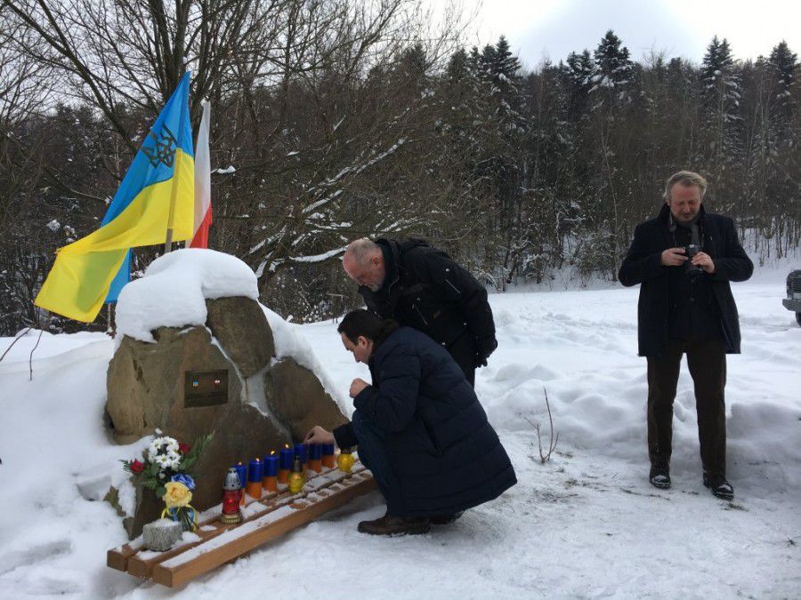 У відкритті пам&rsquo;ятного знаку взяли участь також гості з України
