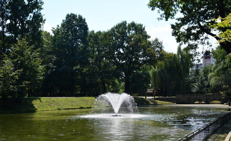 Фонтан сприяє руху води та не дає застоюватися