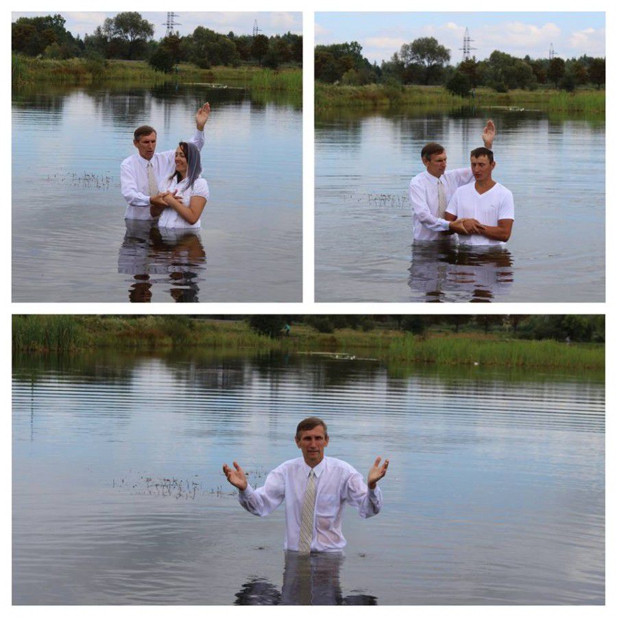 Віряни церкви "Надія" приймають водне хрещення в дорослому віці | Фото: Прес-служба Української Церкви Христия