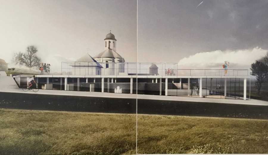 На поверхні буде протрасовано контури фундаменту для візуалізації пам`ятки