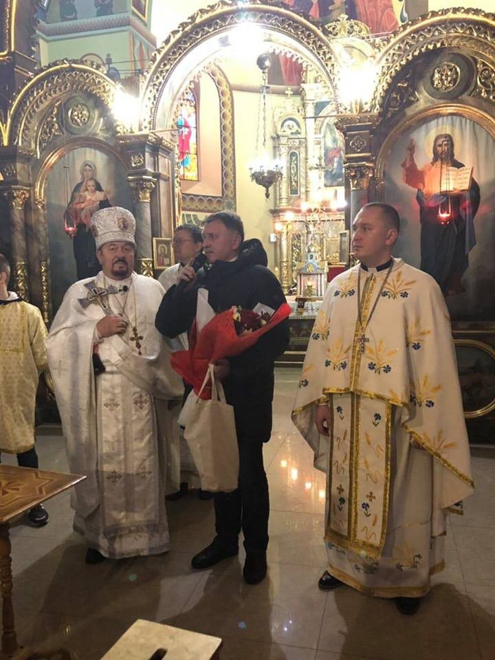 Міський голова вітаючи громаду міста побажав духовного натхнення та Божої помочі на духовній ниві та у розбудові Українс