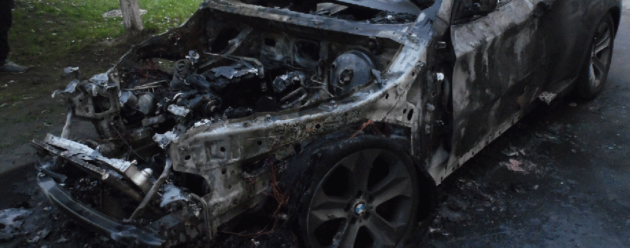 Ілюстрація. Злодії автівку спалили, аби поліцейські не &laquo;вийшли на їх слід&raquo;