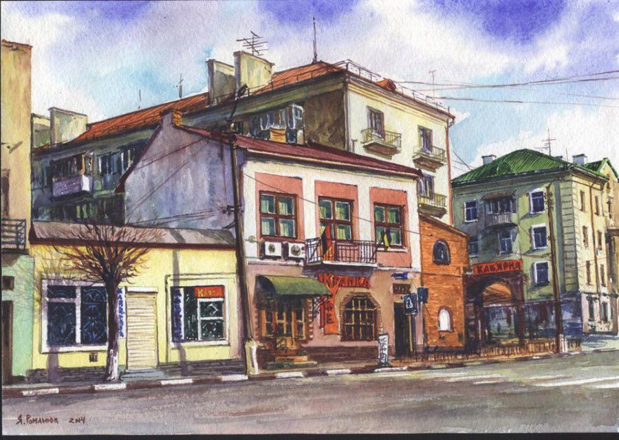 Ярослав Романюк зображує архітектуру історичного Калуша