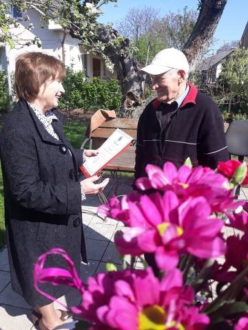 Ветеранів привітали з нагоди 74-ї річниці завершення війни з фашистсько-німецькими загарбниками