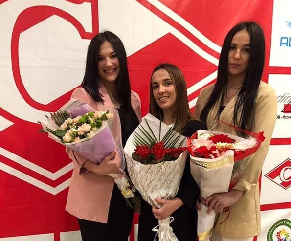Найкращі борчині 2019 року ЛОО ФСТ &laquo;Спартак&raquo; Тетяна Кіт (зліва), Оксана Лівач і Христина-Зоряна Демко