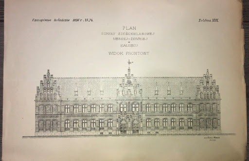 1 кв. метр будівництва найстарішої школи Калуша коштував 48 злотих, враховуючи вартість місцевих матеріалів та робочої с