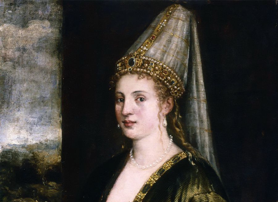 La Sultana Rossa.  Імовірний портрет Роксолани. Тиціан 1550-ті роки