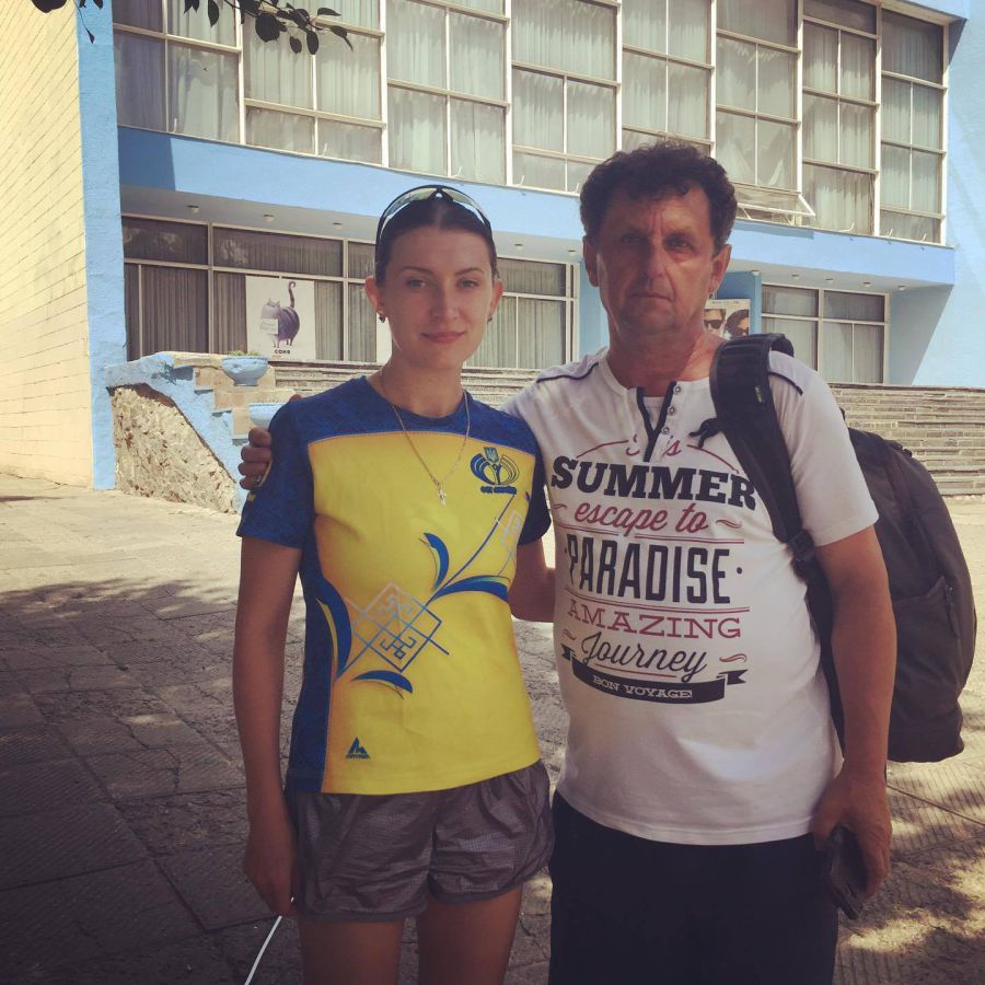  Анна Шевчук (Суслик) із тренером Миколою Шевчуком