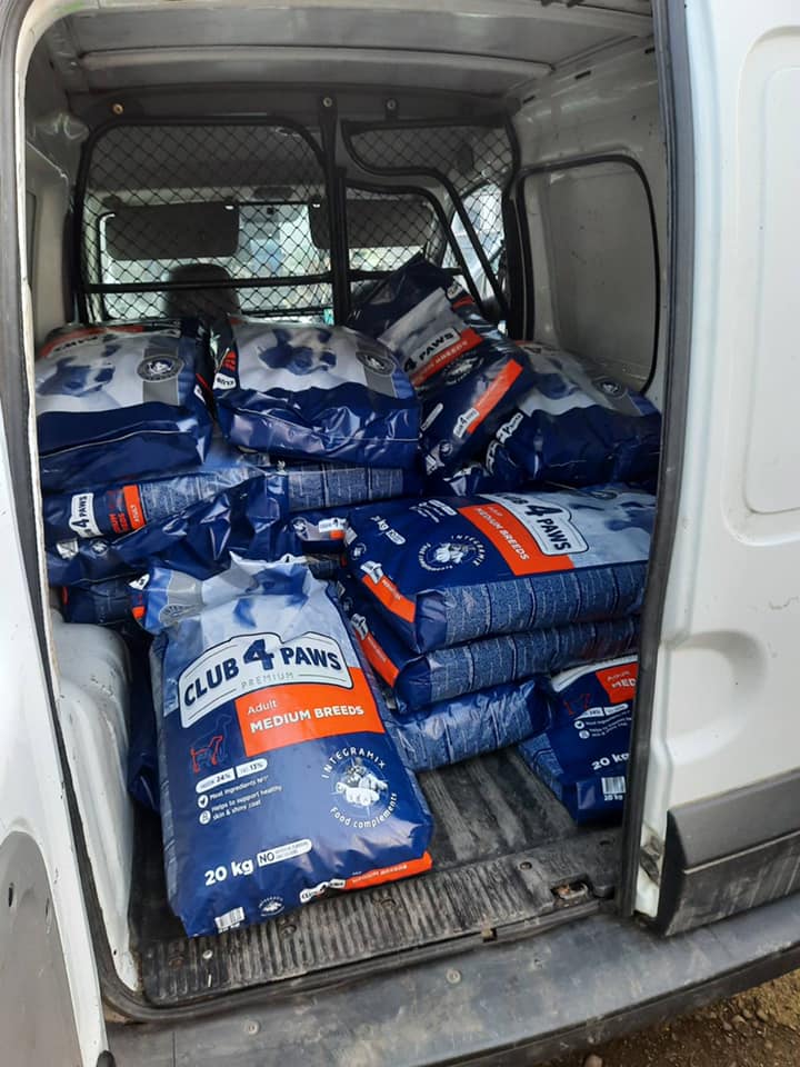 Собаки тепер будуть задоволені їжею.