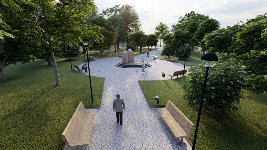 Так виглядав Сквер військових ветеранів у проєкті Бюджету участі