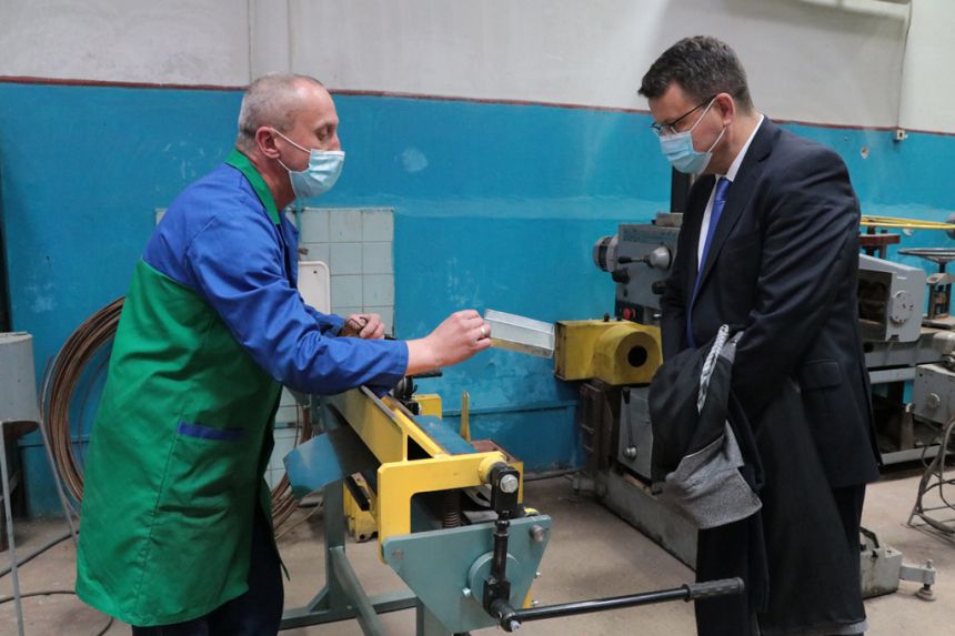 Під час поїздки Ігор Гарбурак оглянув матеріально-технічну базу Калуського ВПУ-7