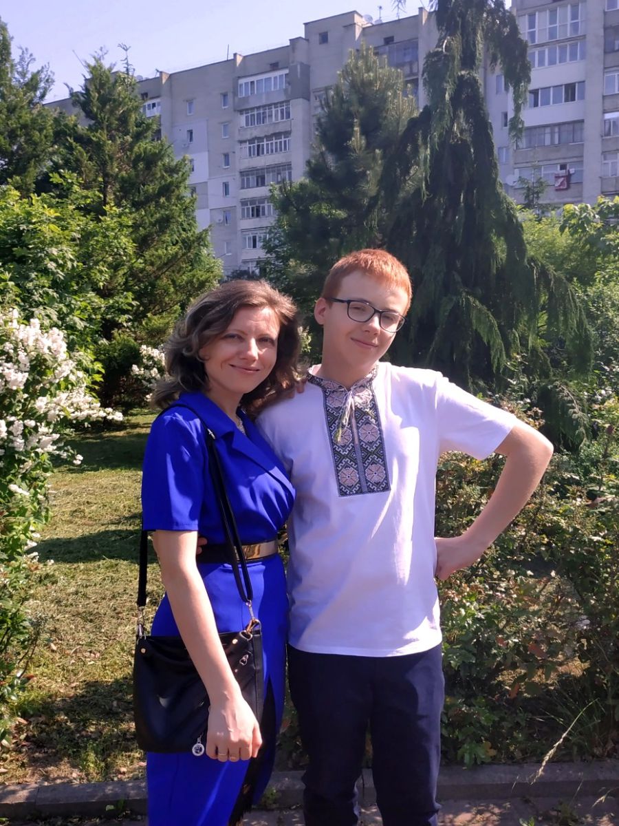 Назар Забавський із наставницею Ольгою Забавською