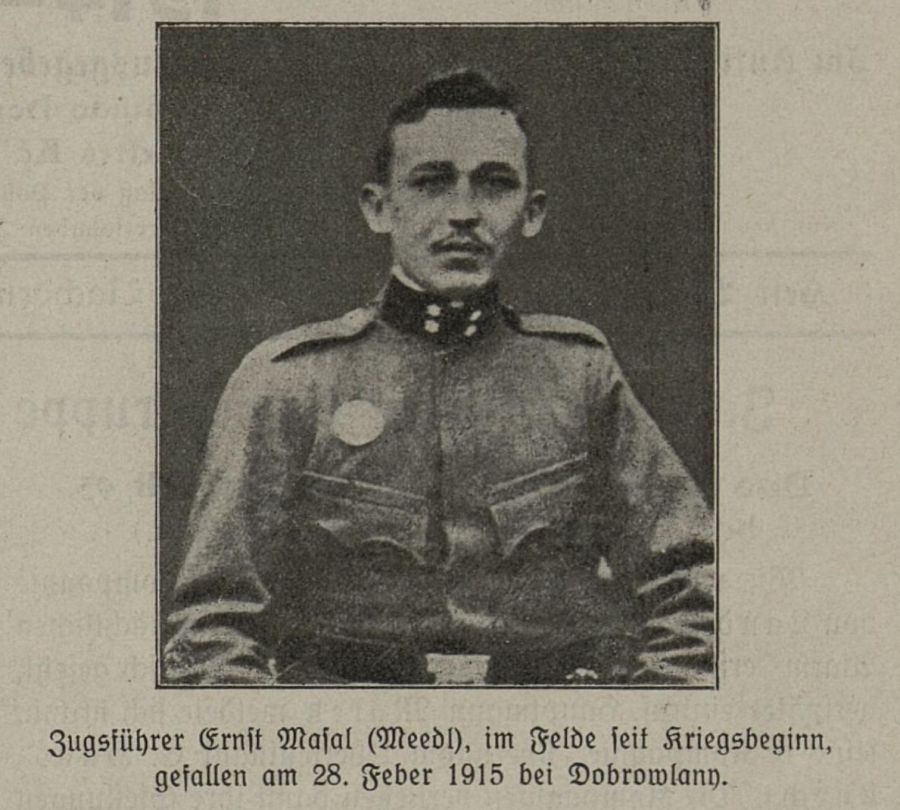 Світлина, зроблема в лютому 1915 року в Добровлянах