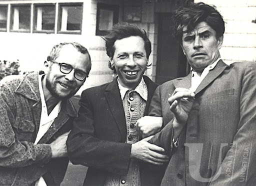 Зліва направо: Анатолій Лимарєв, Яким Левич, Григір Тютюнник. Весна 1973 року. Автор фото: Володимир Білоус