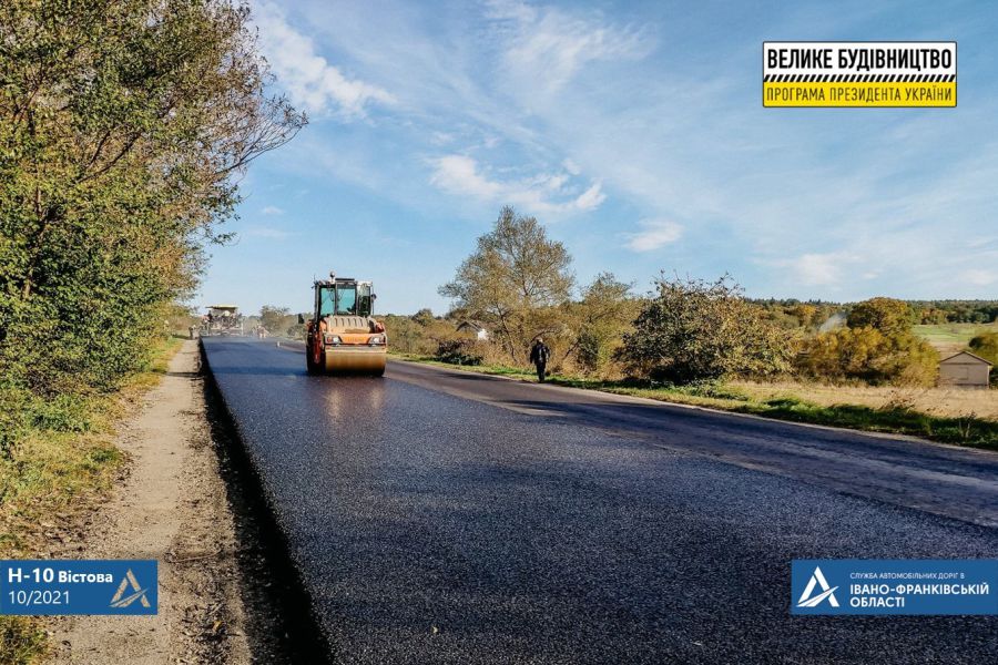 На цьому відрізку дороги встановлені бордюри.