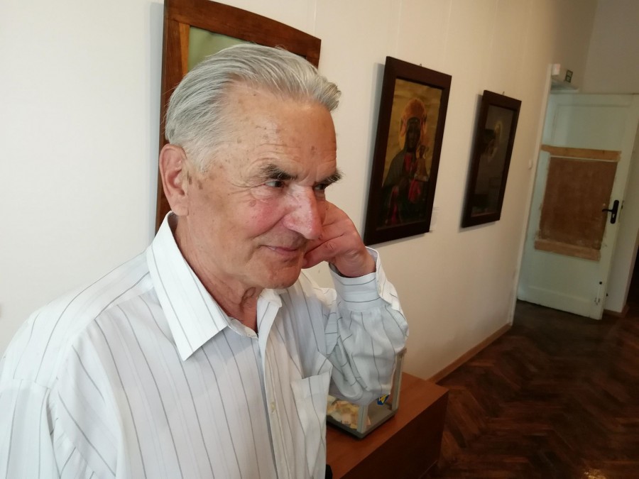 Михайло Фельчинський у краєзнавчому музеї Калущини. 2018 рік. Фото: Архів "Вікон"