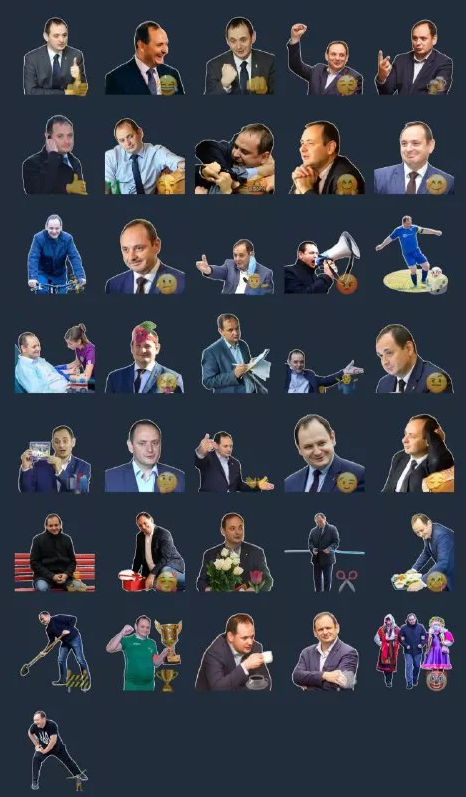 Стікерпак із Марцінківим уже доступний в телеграмі