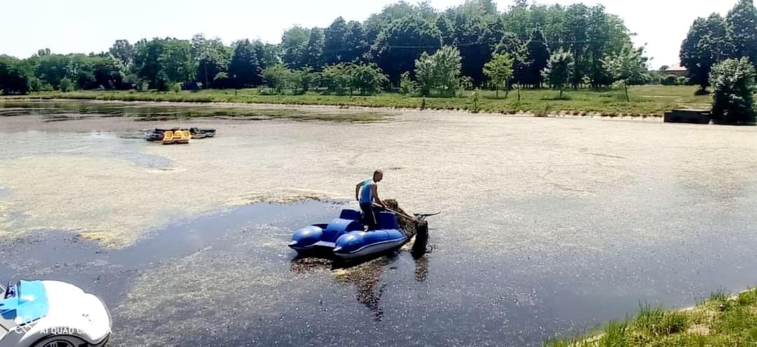 За тиждень вдалося очистити майже 50 відсотків водойми. Фото: Міська рада