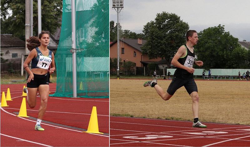 Переможці забігу на 800 м Анна Проданчук і Тарас Маланчук  Фото: Володимир Дутчак