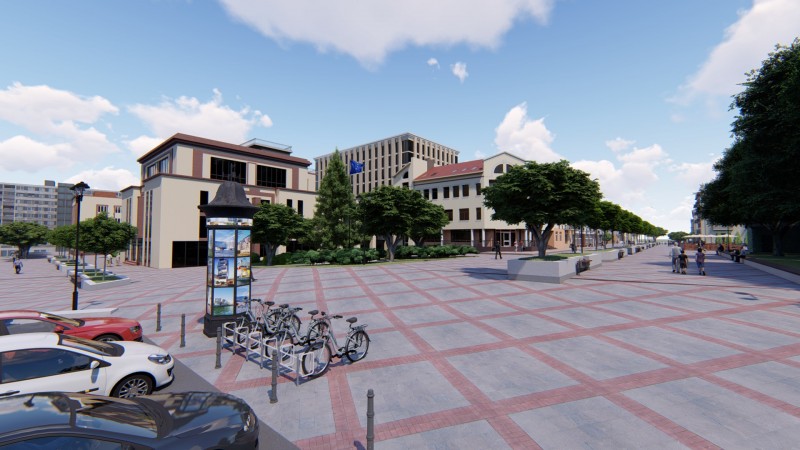 У лютому 2021 року калушанам презентували ескіз ревіталізації площі Героїв