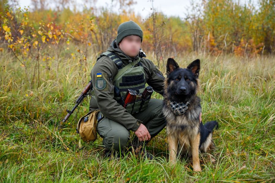 Вівчарка Лорд допомагає нацгвардійцям охороняти громадський порядок міста
