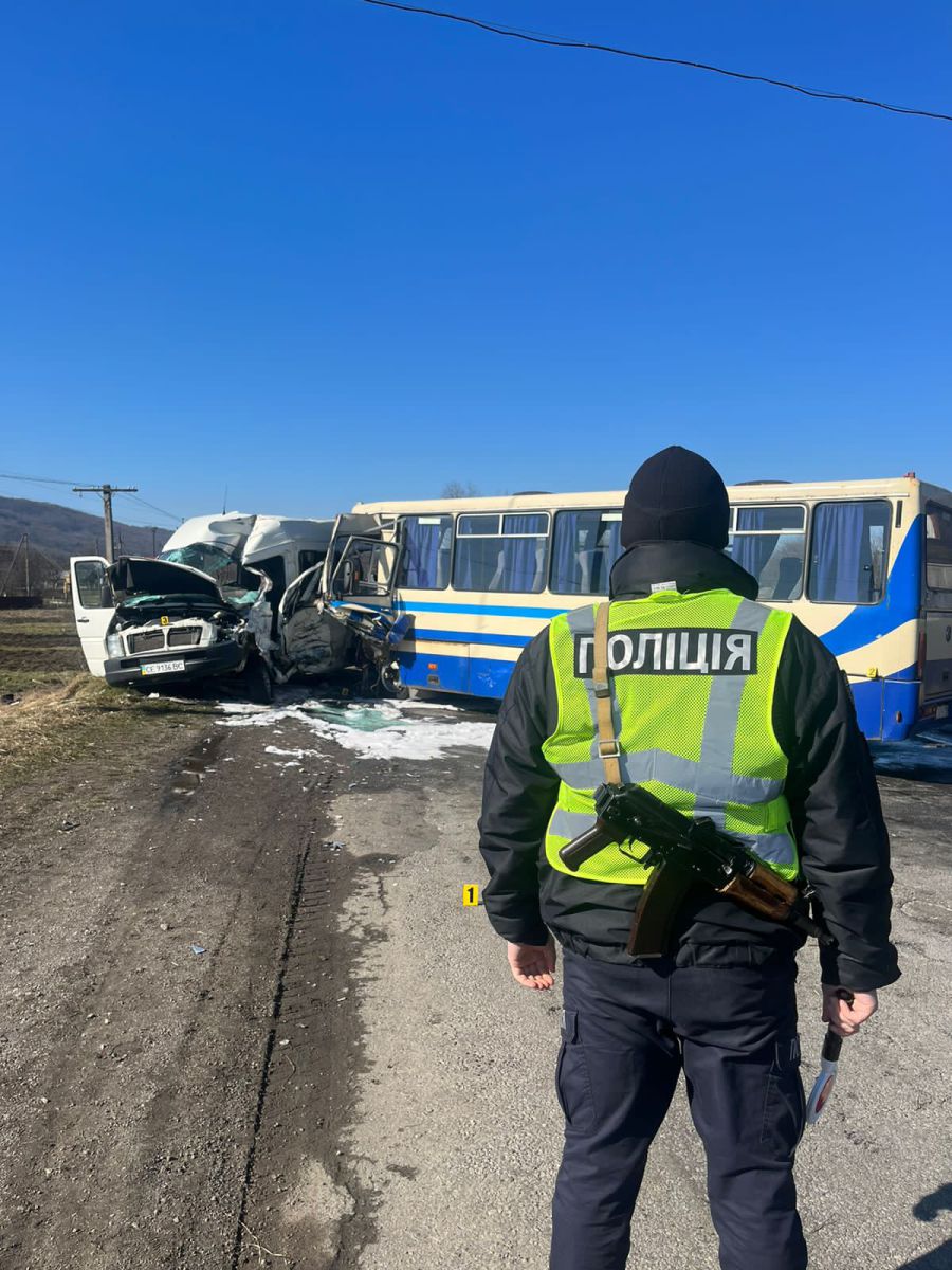 У результаті автобусної трощі одна пасажирка «Volkswagen LT» загинула на місці аварії