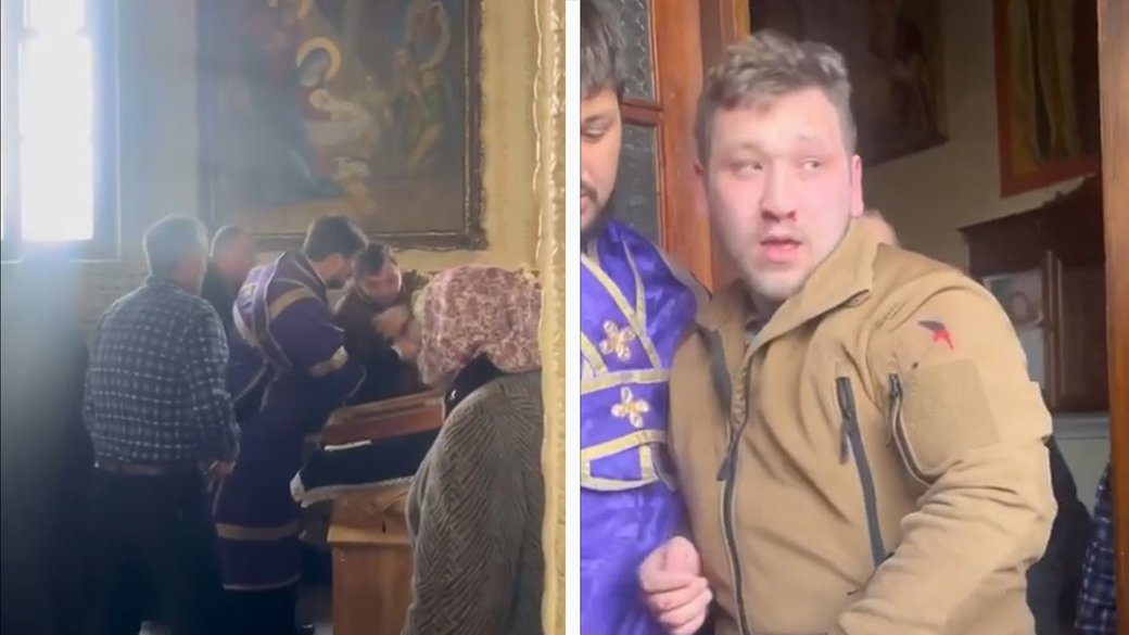 Попи били в церкві військового-добровольця, який закликав вийти з-під опіки країни-вбивці