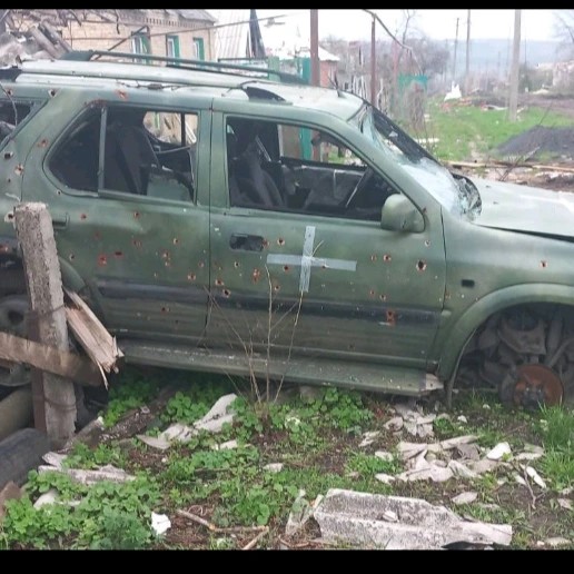 Так виглядає автівка, якою користувалися військові під Бахмутом