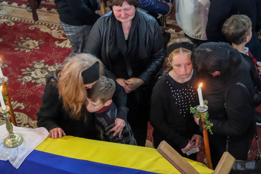 З Андрієм Будзаном попрощалися його найрідніші та Калуська громада. Фото: Міська рада