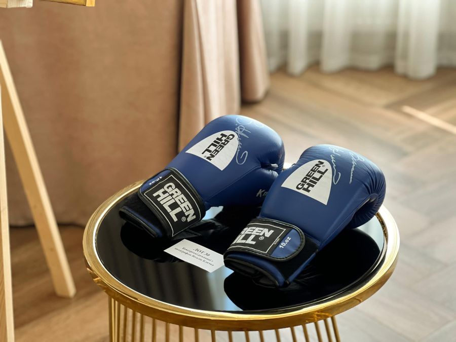 Віталій Кличко долучився до аукціону та надав боксерські рукавиці з автографом.