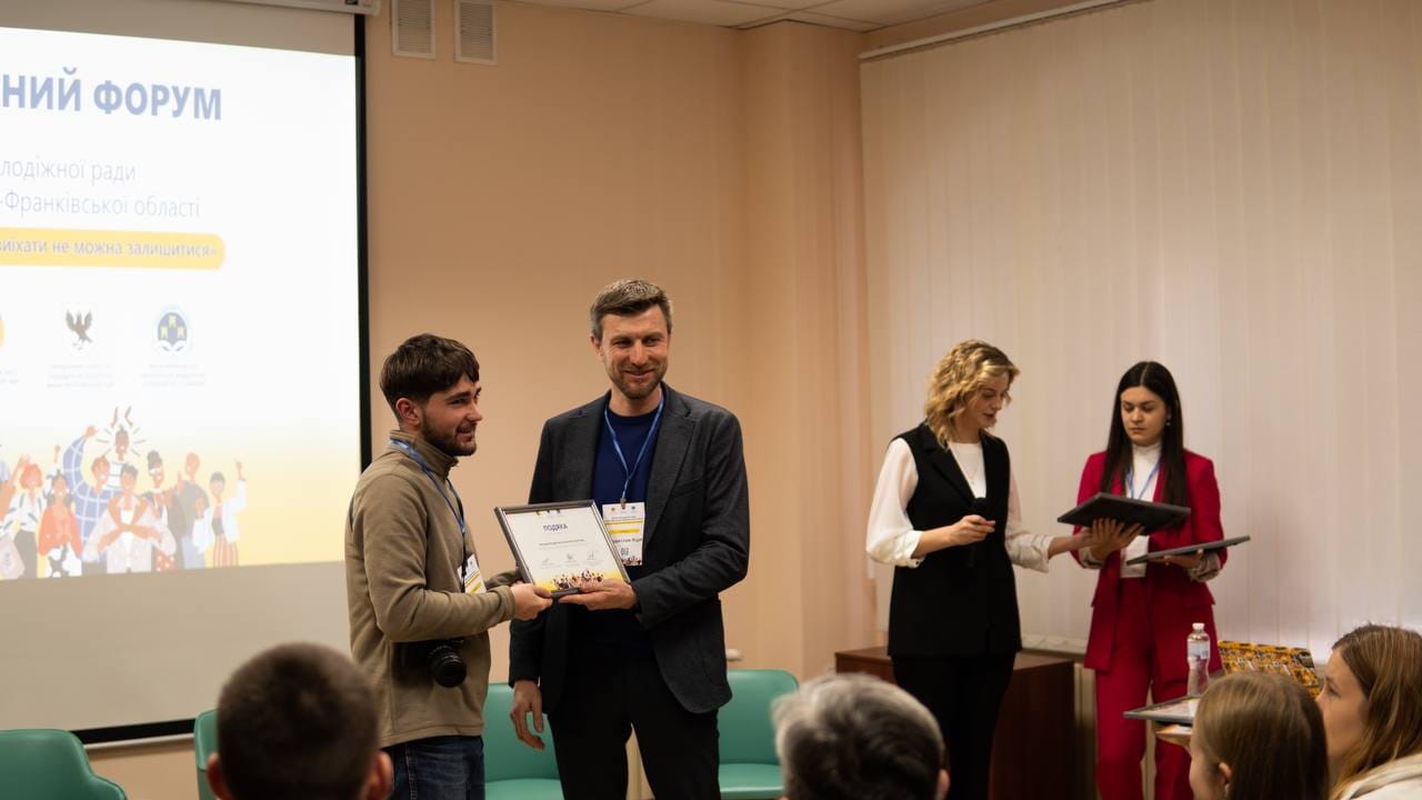 Молодіжна рада при Калуській міській раді отримала подяку від керівництва Івано-Франківської області