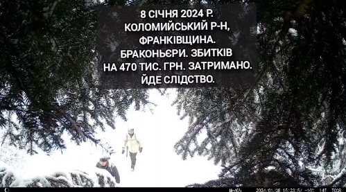 Браконьєрів зафіксували камери відеоспостереження. Фото: скрін із відео